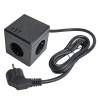 Удлинитель 3-местный с/з 3x1мм2, 1.5м 250В 16А 2USB+1С 5V 3,1А Comfort черный 49657 Stekker