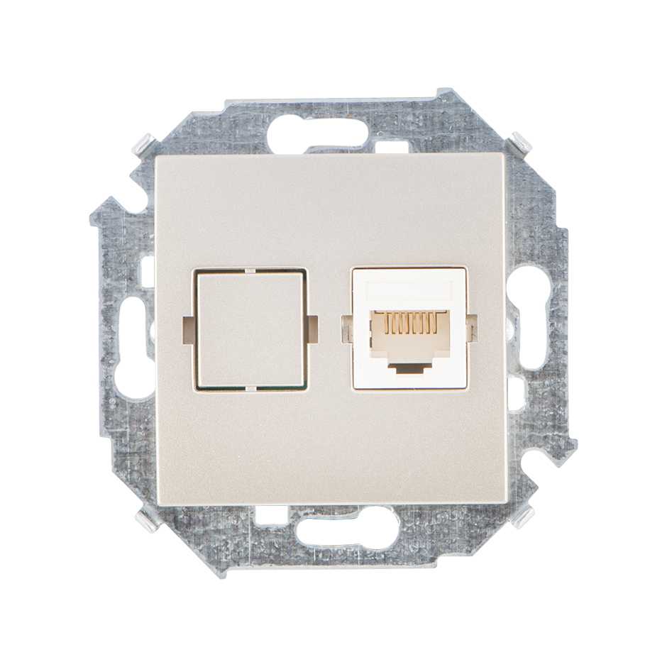 фото Механизм розетки комп. СП Simon15 RJ-45 шампань 1591598-034 от магазина Моя Электрика