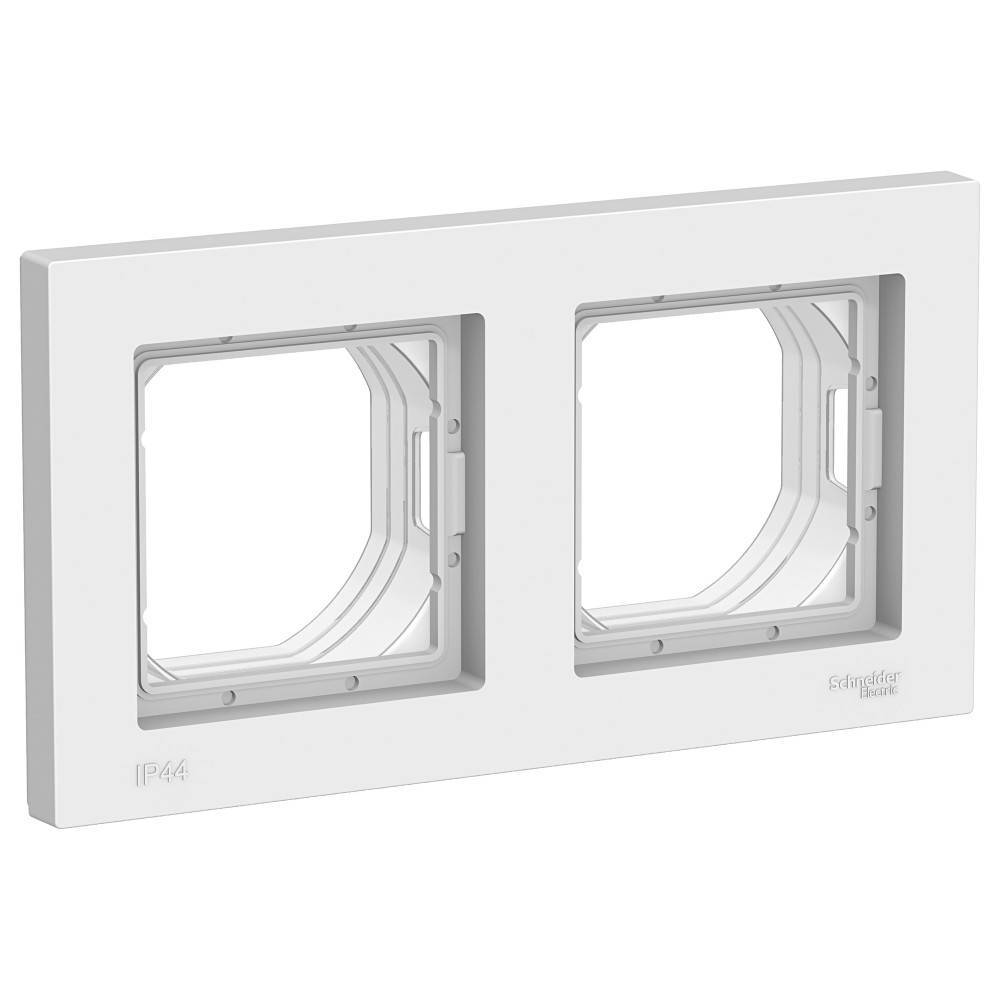 фото Рамка 2-ая IP44 AtlasDesign Aqua Белая ATN440102 SE от магазина Моя Электрика