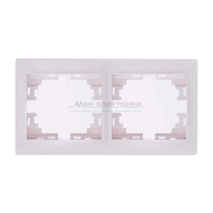 фото Рамка 2-м Мира горизонт. бел. Lezard 701-0200-147 от магазина Моя Электрика
