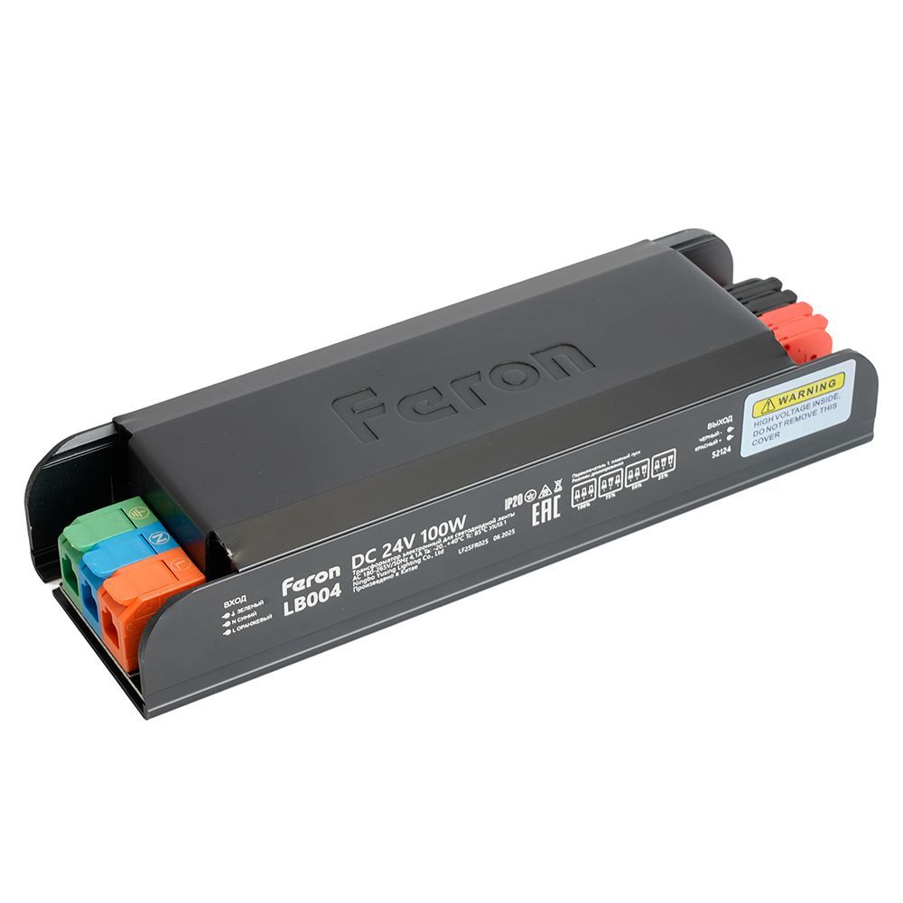 фото Блок питания 24V 100W IP20 плавный пуск, диммиров. LB004 52124 Feron от магазина Моя Электрика
