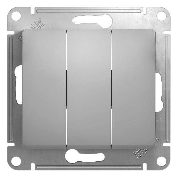 фото Механизм выключателя 3-кл. Glossa 10A алюминий GSL000331 SE от магазина Моя Электрика