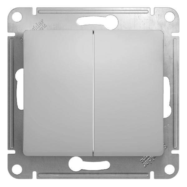 фото Механизм переключателя 2-кл. Glossa 10A алюминий GSL000365 SE от магазина Моя Электрика