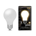 Лампа светодиодная А60 10W 820lm 2700К Е27 milky 102202110 Gauss Filament