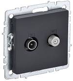 Механизм розетки ТВ TV/SAT 2-м Brite РТВ/РСп12-БрГ графит BR-AF20-O-K53 IEK