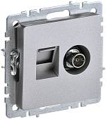 Механизм розетки компьютерная + ТВ 2-м Brite РТВ/РК12-БрА RJ45 кат.5E + TV алюминий BR-AK20-1-K47 IE